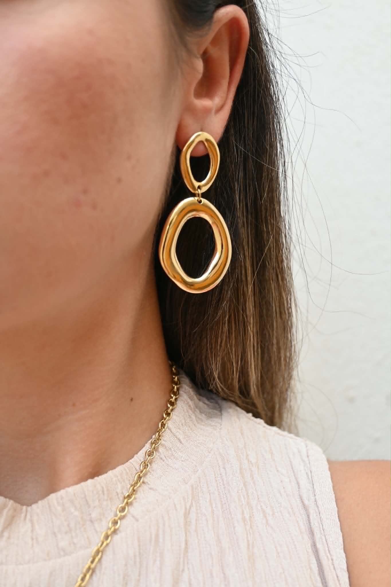 Double Orbit Drop Earrings