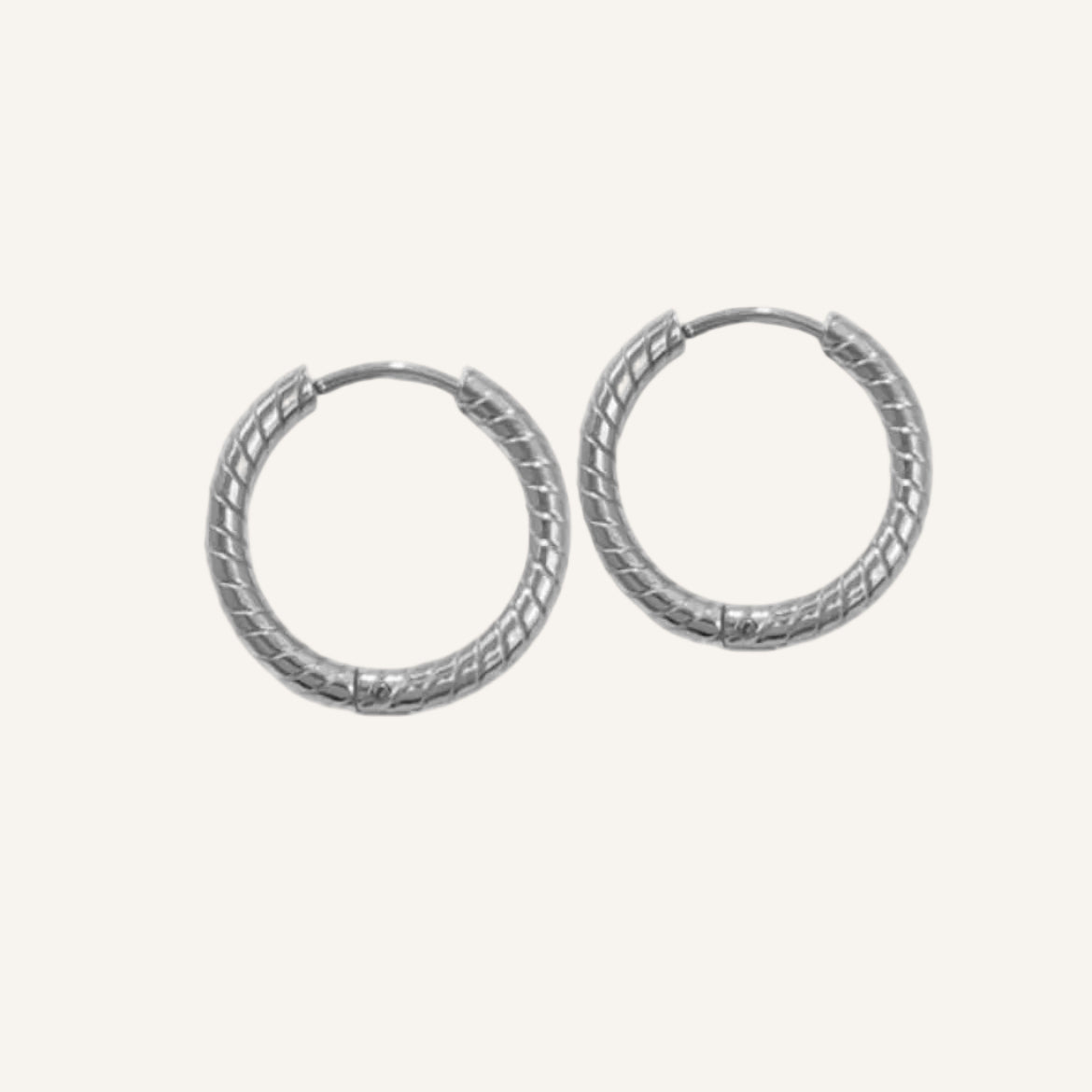 Silver huggies - medium