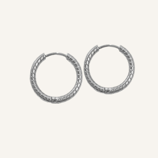 Silver huggies - medium