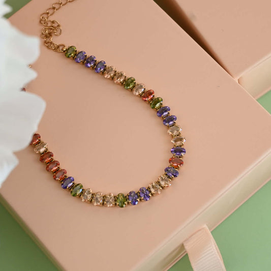 Leila Multi Colour Tennis Bracelet