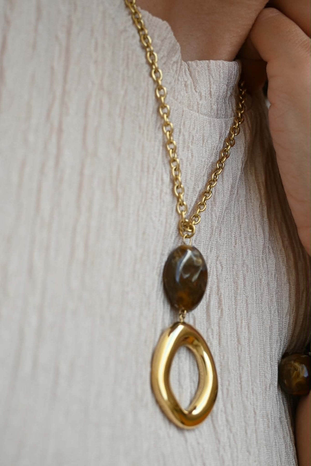 Amber Orbit Necklace