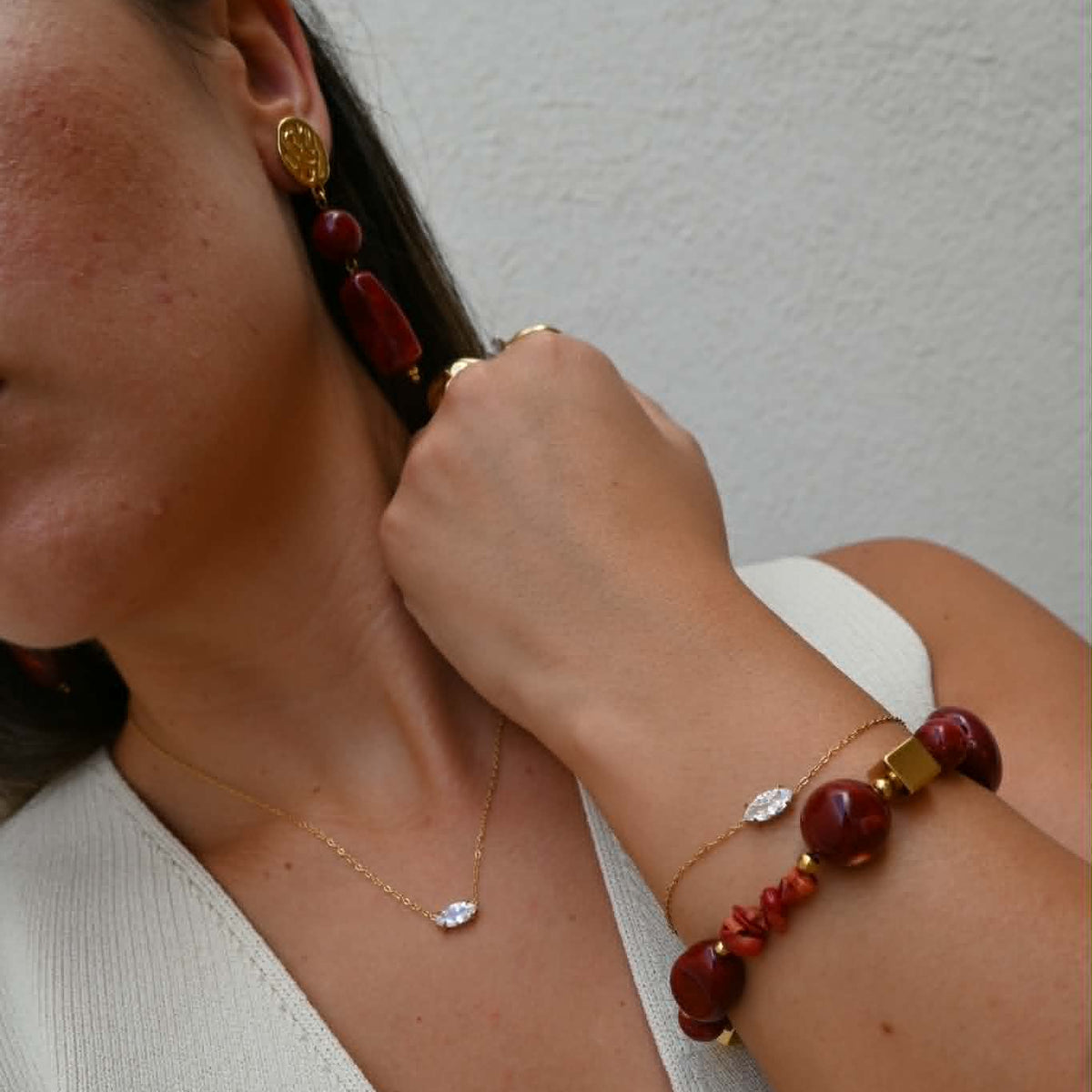 Garnet Muse Drop Earrings