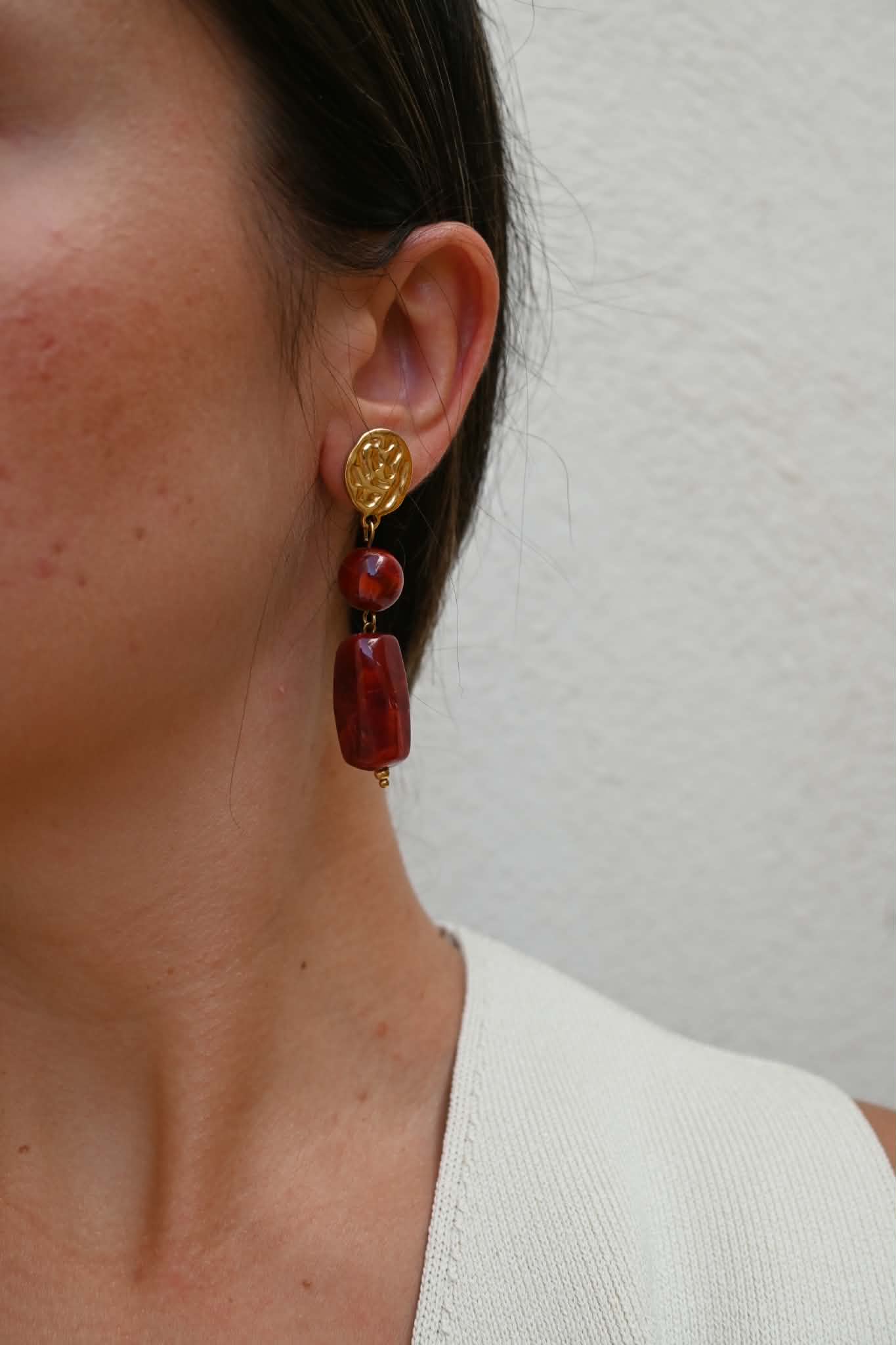 Garnet Muse Drop Earrings