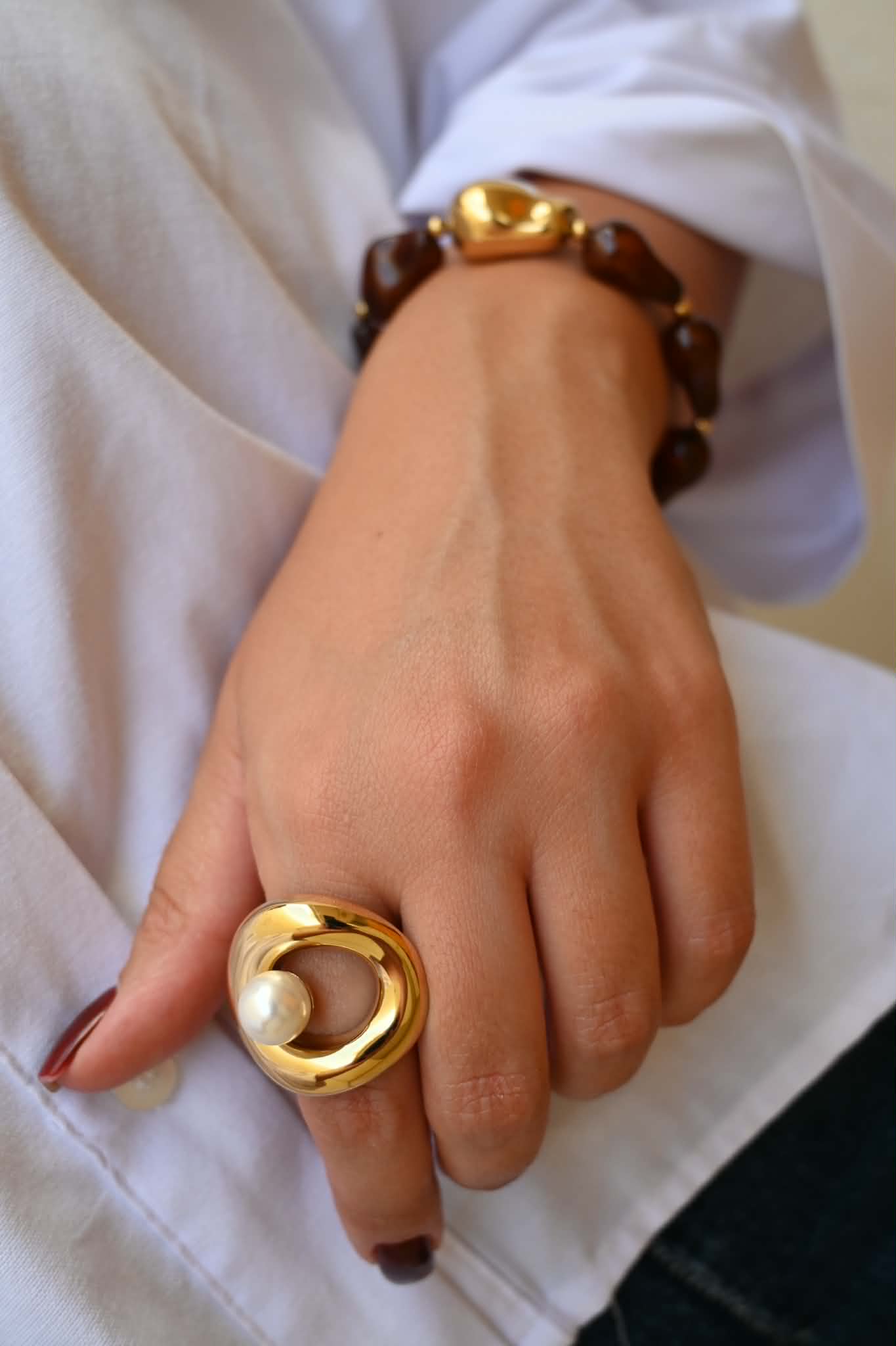 Pearl Orbit Ring