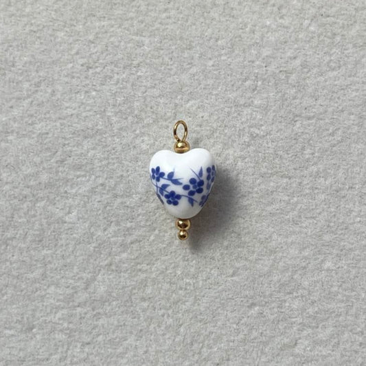 The White bead floral - Heart