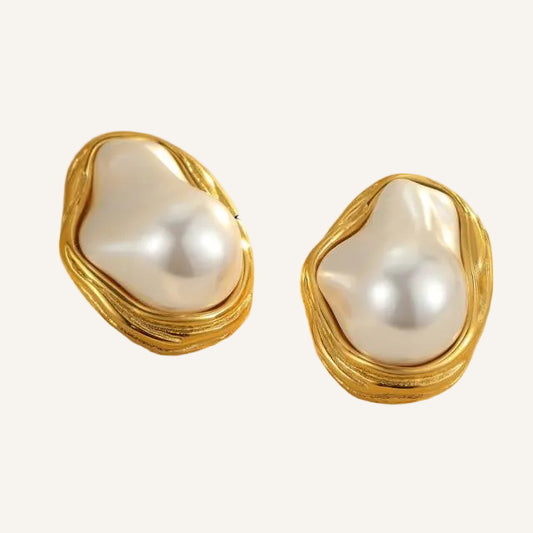 Chunky Pearl Studs